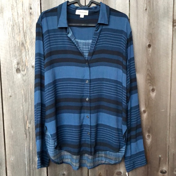 cloth & stone Tops - Anthropologie Cloth & Stone Striped Button Down
